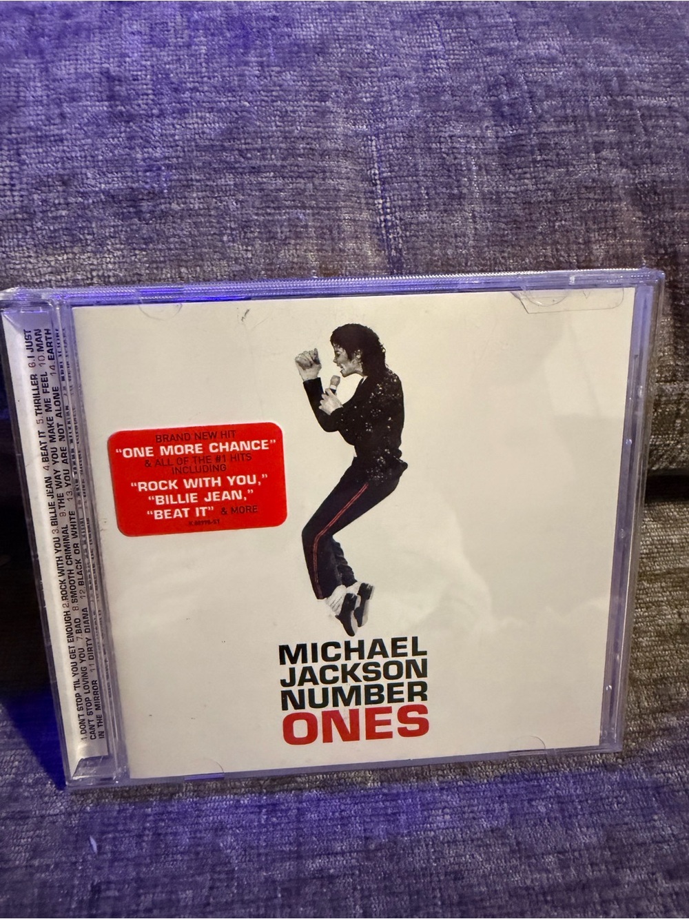 Michael Jackson Number Ones CD 2003 Epic Records Greatest Hits Red Disc